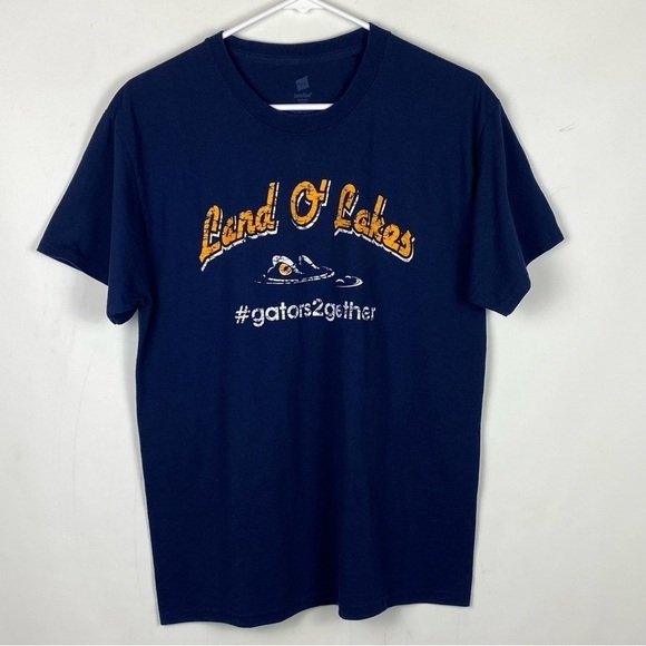 Hanes Land O'Lakes #Gators2gether Adult Shirt Medium Blue Short Sleeve Crewneck - Picture 1 of 7